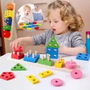 Montessori 5 Sets Shape & Peg Puzzle Learning Toy
