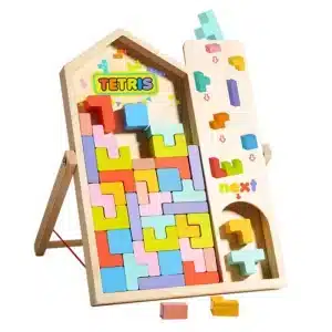 Montessori Wooden Tetris Colorful Block Puzzle